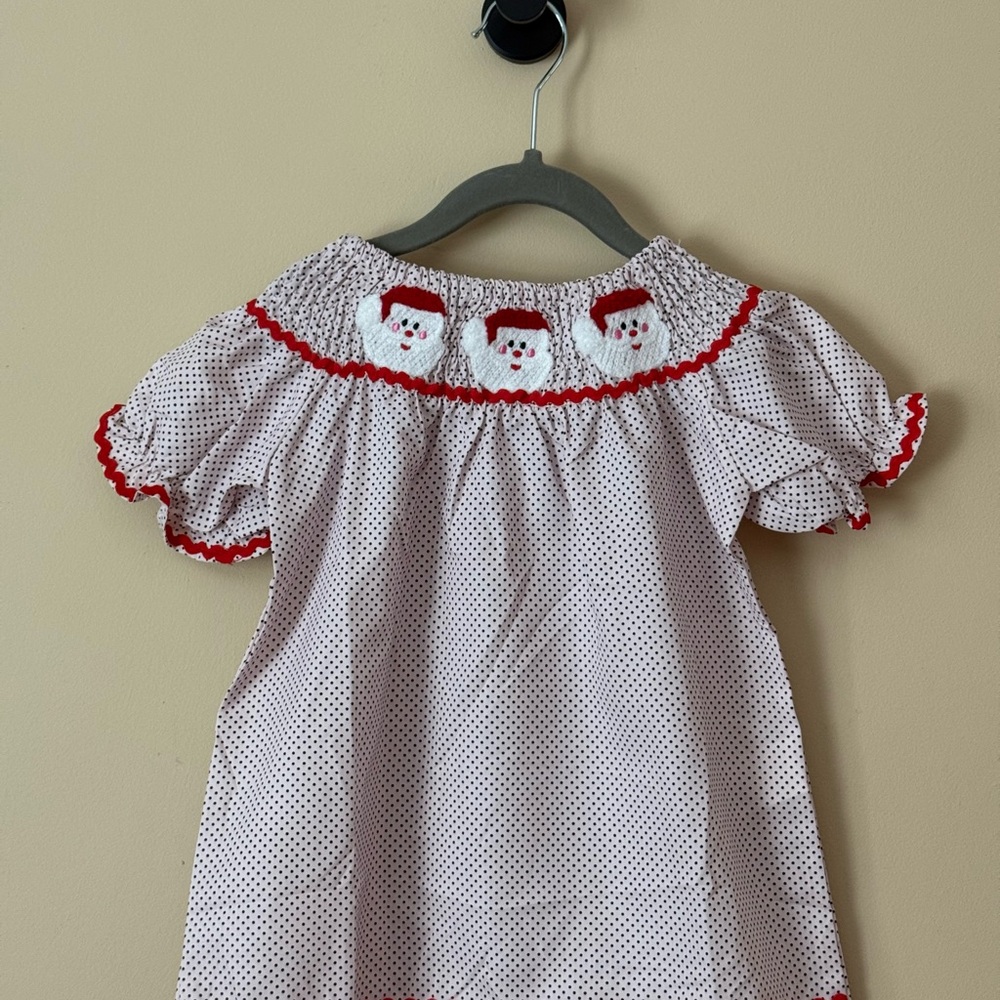 Polka Dot Dress with Santa Design